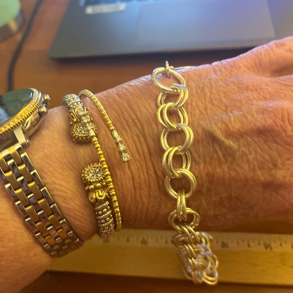 8 in. 925 Sterling Toggle Bracelet with engravable disc - Picture 3 of 4